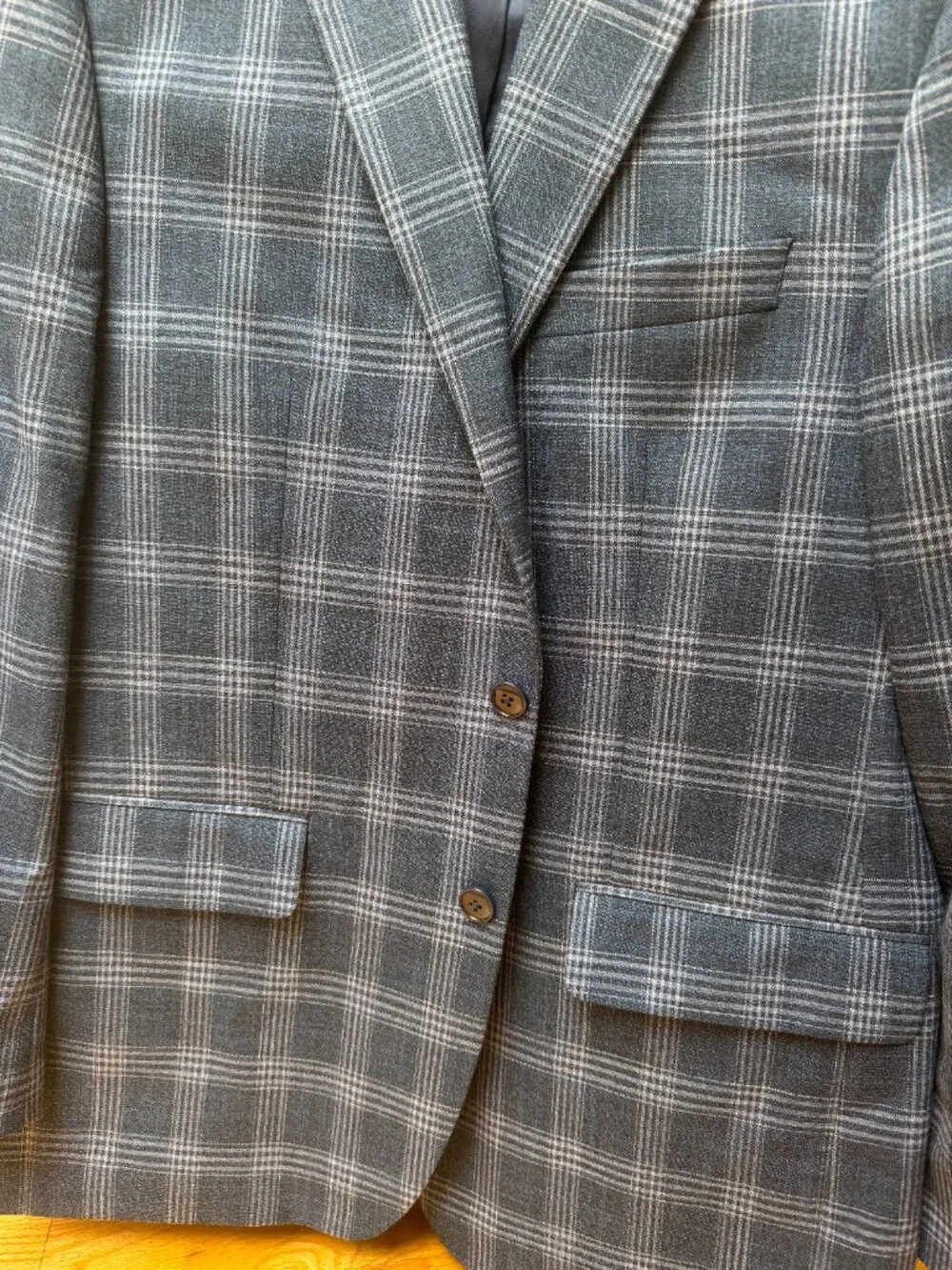 Michael Kors 42R Men’s Blue Plaid Blazer